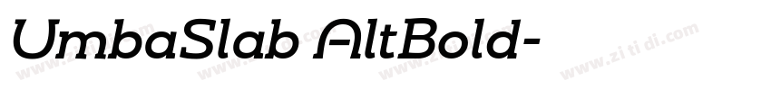 UmbaSlab AltBold字体转换